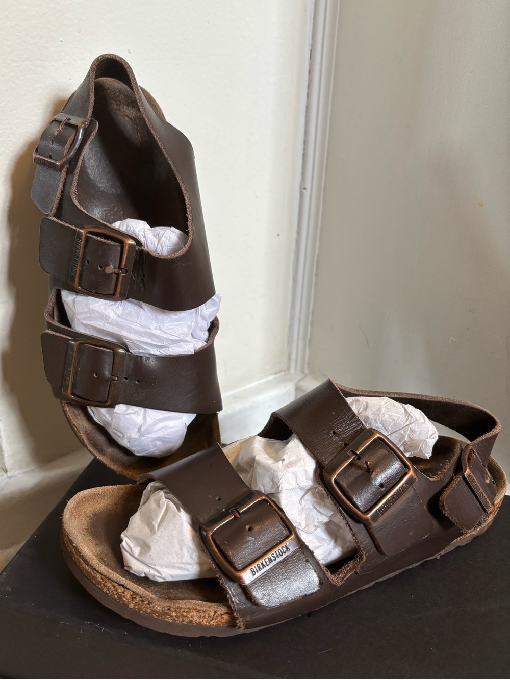 Birkenstock Brown Leather Sandals 37